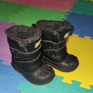 Cat & Jack Black Little Kids Winter Boots, Size 6